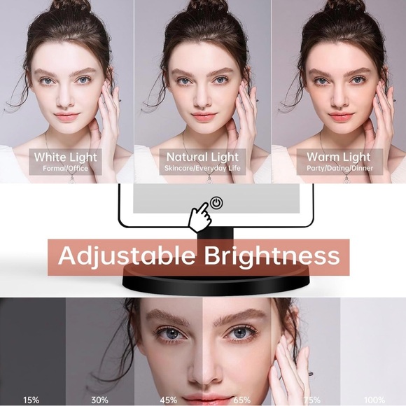 LED Makeup Mirror with Magnification - Picture 3 of 8